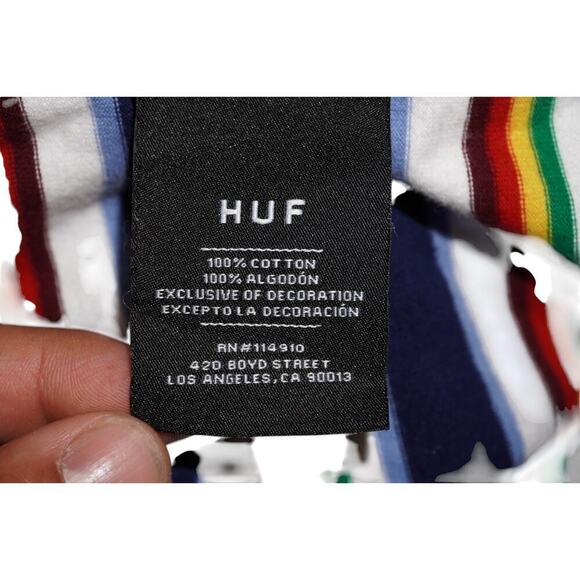 HUF Striped “Worldwide Since 2002” T-Shirt - Size M - Picture 3 of 3